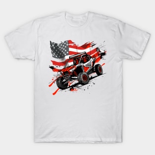 USA Flag Dune Buggy Sand Driver 4x4 Beach Buggy Sand cruiser T-Shirt